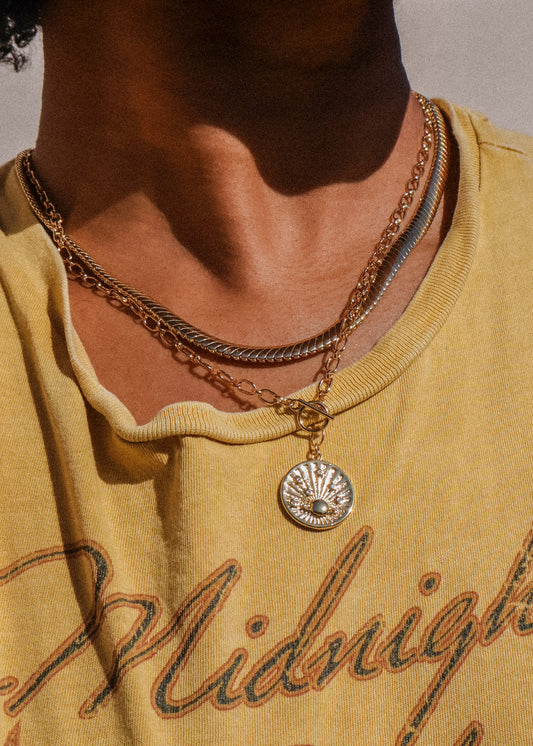 Saturn Coin Necklace