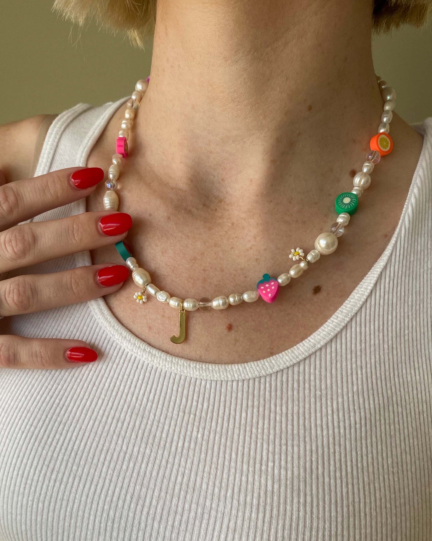 Fruity Letter Necklace