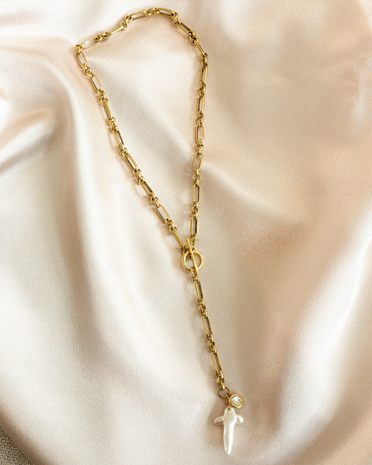 Pearl Cross Lariat