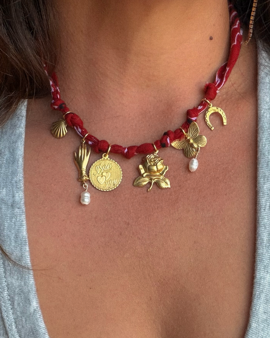 Red Bandana Necklace